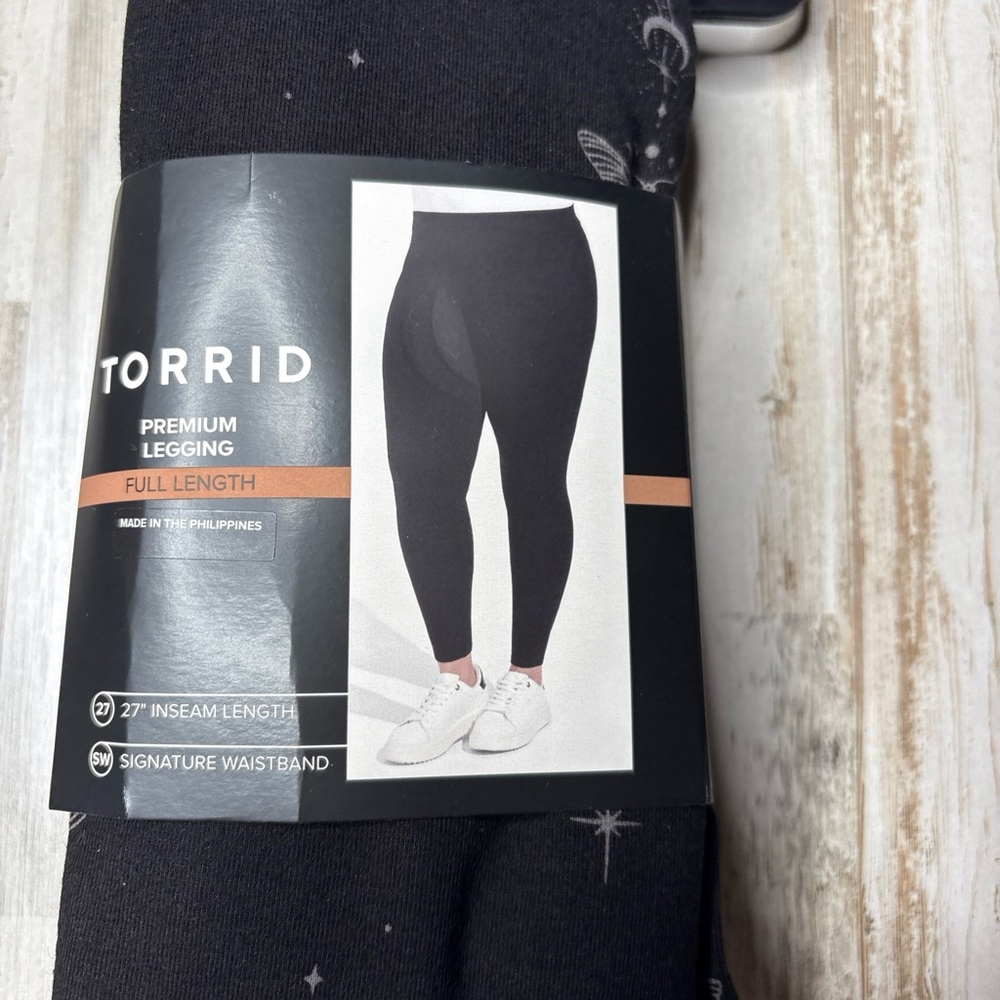 Torrid Full Length Signature Waist Premium Guided By Stars Black Leggings 3X - Picture 4 of 15